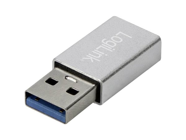 LogiLink AU0056, USB Type-C, USB 3.2 Gen 1 (3.1 Gen 1), Hunkjønn, Sølv, Hankjønn, Hunkjønn