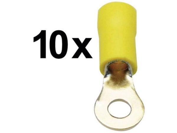Sinuslive RKS-4,0 P10 Rengasliittimet Poikkileikkaus (max.)=4 mm² Osittain eristetty Keltainen 10 kpl