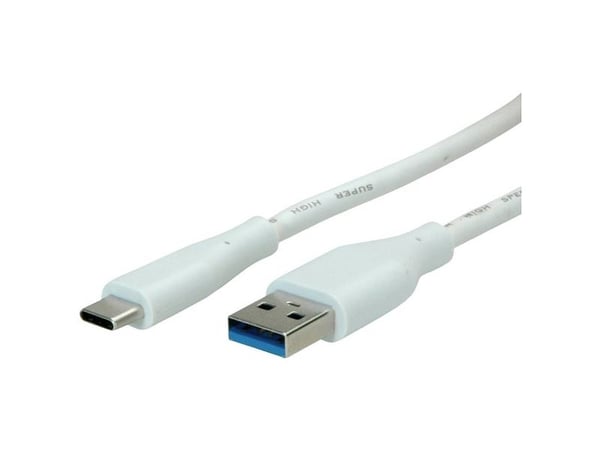 VALUE 11.99.9036, 3 m, USB A, USB C, USB 3.2 Gen 1 (3.1 Gen 1), 5 Gbit/s, Hvit
