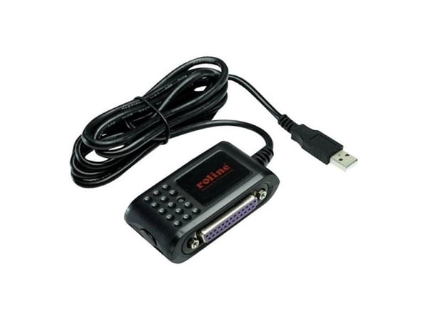 ROLINE 12.02.1017, USB A, RS-232 + DB25, 1,8 m, Svart