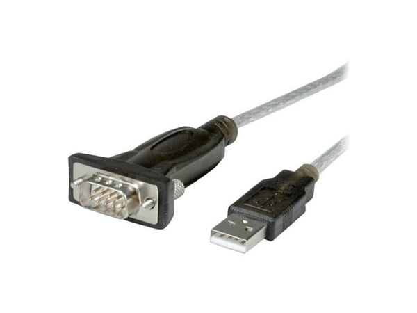 ROLINE 12021163, Harmaa, 1,8 m, USB A-tyyppi, DB-9, Uros, Uros