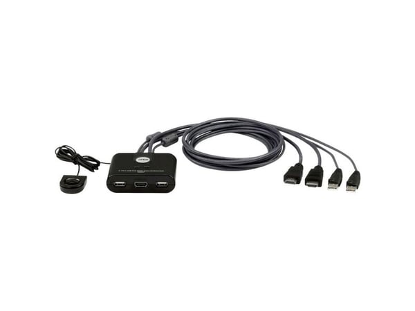 ATEN CS22HF - KVM / lyd / USB-svitsj - 2 x KVM / USB - 1 lokalbruker - stasjonær
