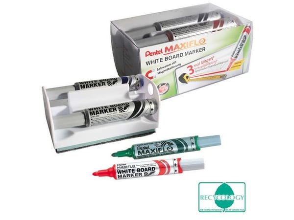 Whiteboardpenna, Pentel Maxiflo, rund, ass. färger