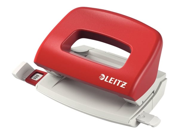 Leitz 5058 - Hullstanser - 10 ark / 1 mm - metall, plast - rød