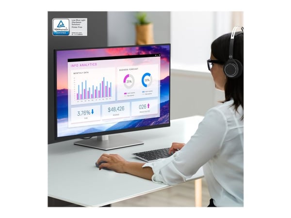 Dell P3223QE - LED-näyttö - 31,5" - 3840 x 2160 4K @ 60 Hz - IPS - 350 cd/m² - 1000:1 - 5 ms - HDMI, DisplayPort, USB-C - 3 vuoden laajennetulla va...