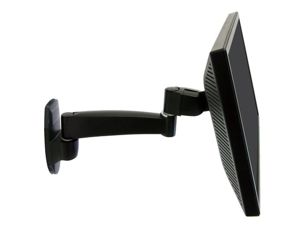 Ergotron 200 Series - Monteringssett (veggarm) - for Skjerm - 1 utvidelse - stål - svart - skjermstørrelse: inntil 32"