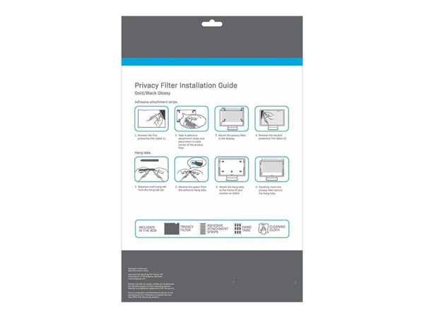 eSTUFF - Notebookpersonvernsfilter - 2-veis - 14" - gull