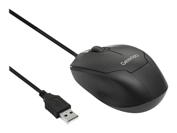 eSTUFF G120 - Mus - høyre- og venstrehåndet - optisk - 3 knapper - kablet - USB - svart