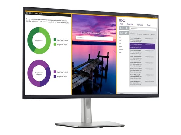 Dell P3223QE - LED-näyttö - 31,5" - 3840 x 2160 4K @ 60 Hz - IPS - 350 cd/m² - 1000:1 - 5 ms - HDMI, DisplayPort, USB-C - 3 vuoden laajennetulla va...