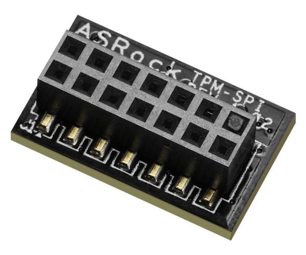 Asrock 90-MCA080-00UBNZ, SPI, 13 pin, Compliant to TPM Main Specification, Family "2.0", Level 00, Revision 01.16, Windows 10