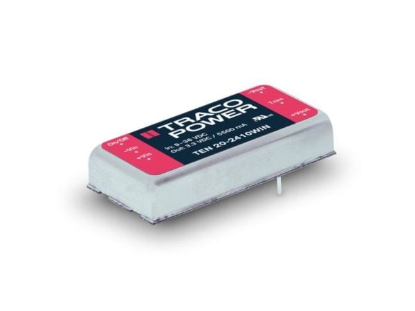 TracoPower TEN 20-2411WIN DC/DC-muunnin, piirilevy 24 V/DC 5 V/DC 4 A 20 W Lähtöjen määrä: 1 x