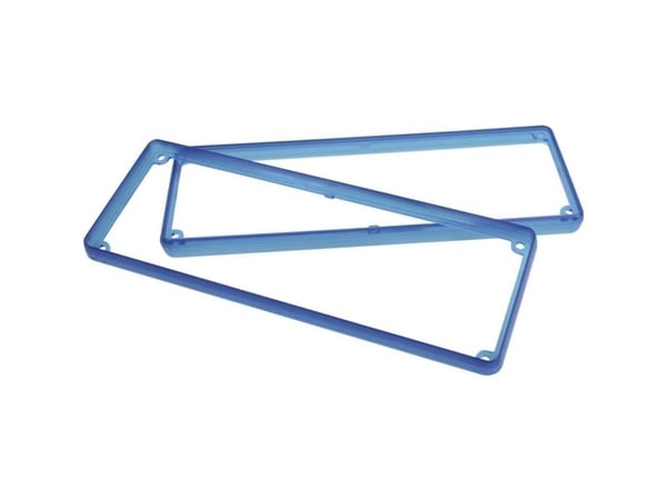 Hammond Electronics 1455UBTBU blindplåt i ABS, blå (transparent) (L x B x H) 196 x 71 x 11,60 mm, 2 st