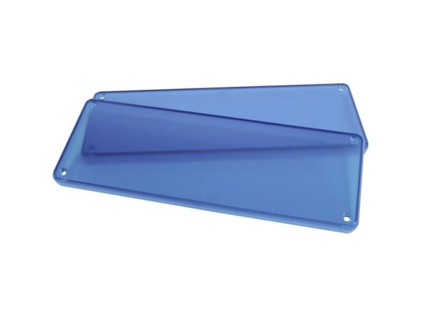 Hammond Electronics 1455UPLTBU frontplate ABS blå (transparent) 196 x 71 x 11.60 mm 2 stk