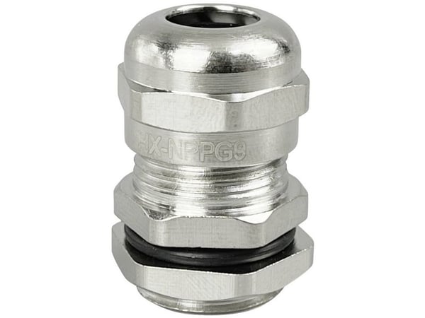 TRU COMPONENTS TC-10302872 Kabelforskruning PG9 Messing (forniklet) Metal 1 stk