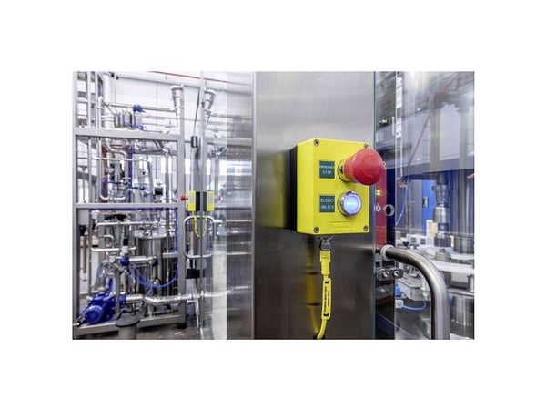 Siemens 3SU1851-0NB00-2AC2 med beskyttelseskrave (L x B x K) 89,4 x 85 x 112,5 mm Gul 1 stk