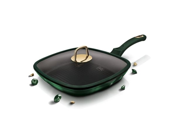 Berlinger Haus BH/6051, Rektangulær, Grillpanne, Sort, Grønn, Titan, Aluminium, 2,1 l