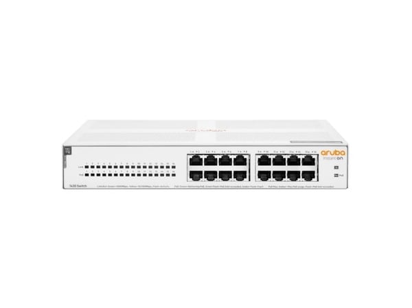 HPE Networking Instant On 1430 16G Class4 PoE 124W Switch - Switch - ikke-styrt - 16 x 10/100/1000 (PoE Class 4) - stasjonær, rackmonterbar, veggmo...