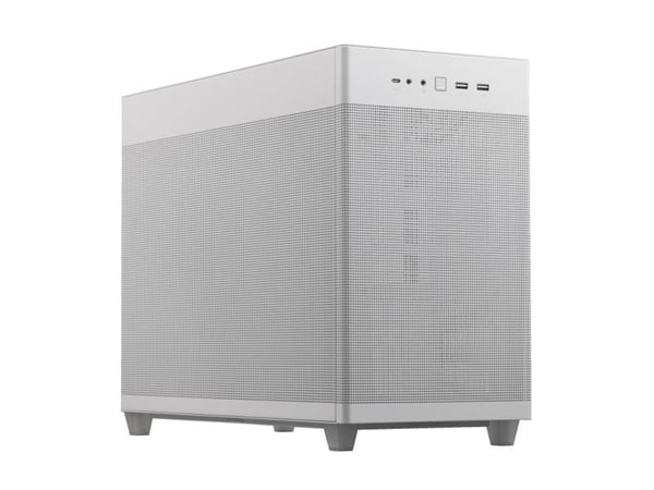 ASUS Prime AP201 - Lite tårn - micro ATX - ingen strømforsyning - hvit - USB/lyd