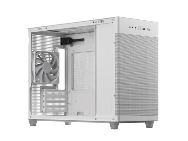 ASUS Prime AP201 - Lite tårn - micro ATX - ingen strømforsyning - hvit - USB/lyd