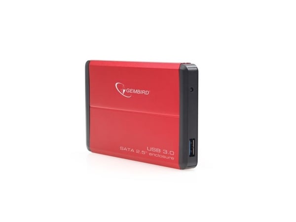 Gembird - Lagringspakning - 2.5" - SATA 3Gb/s - USB 3.0 - rød