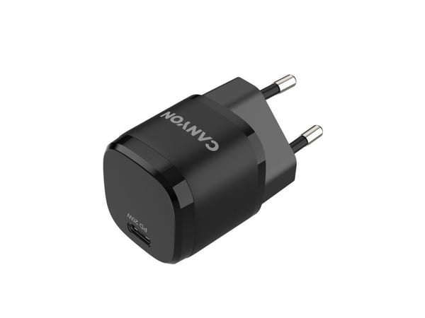 Canyon H-20 - Strømadapter - 20 watt - 3 A - PD (USB-C) - svart