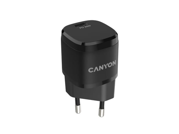 Canyon H-20 - Strømadapter - 20 watt - 3 A - PD (USB-C) - svart