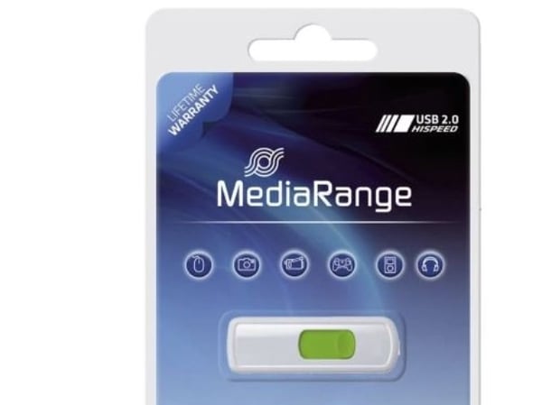 MediaRange - USB-flashstasjon - 32 GB - USB 2.0 - hvit, grønn