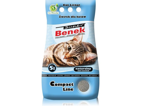 Certech Super Benek Compact Natural - Klumpende kattegrus 5 l