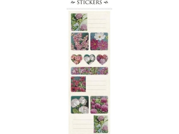 Dekorativa stickers ST149-6 sommarblommor, 2 ark