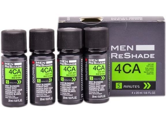 Hårfarge for menn Goldwell Men Reshade 4CA, Medium Gråbrun, 4x20ml