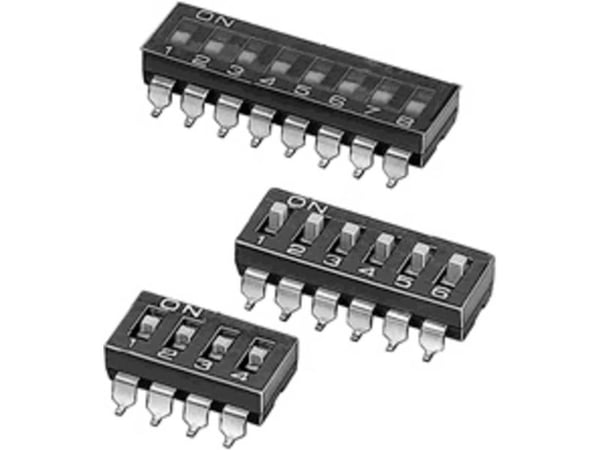 Omron A6S-8104-H DIP-kytkin Poltal 8 SMD 1 kpl Putki