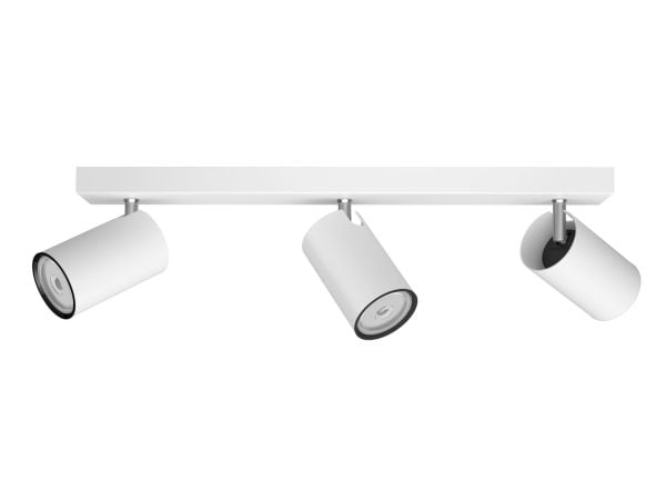 Philips Påbygd spotlys, Overflateegnet, GU10, 3 ampuller, LED, 220-240 V, Hvit