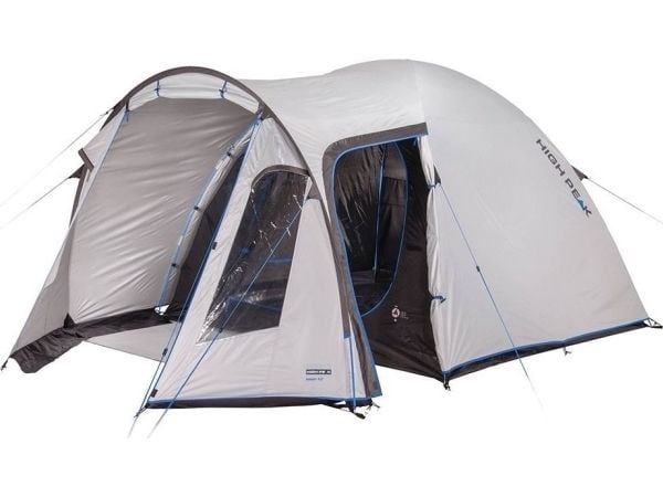High Peak TESSIN 5.0 CLIMATE PROTECTION 80, Camping, Hard ramme, Kuppel/Igloo telt, 5 person(er), 7,5 kg, Svart, Blå, Grå