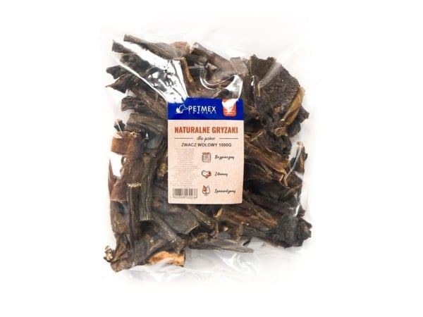 Hundtuggningsgodis av gummi med nötlever rumen PETMEX 1 kg