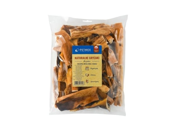 Koiran pureskeltava PETMEX naudannahka 15cm 1000g