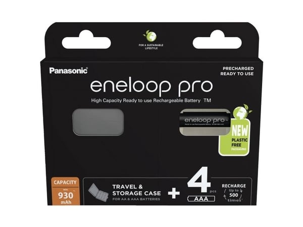 Panasonic eneloop pro BK-4HCDEC4BE - Batteri 4 x AAA - NiMH - (uppladdningsbart) - 930 mAh