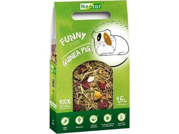 Nestor fôr til marsvin 1500 ml Funny Food 500 g