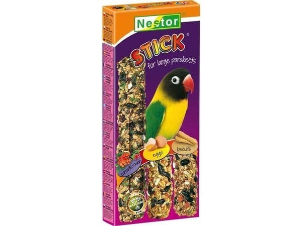 Nestor Nestor Nestor 3-in-1-pullo keskikokoisille papukaijoille Herukat ja pihlaja, kananmunat, keksit 175g