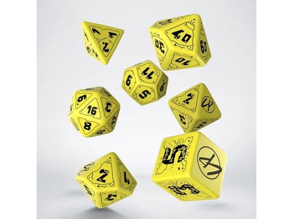 Puslespill Q Workshop Cyberpunk Red RPG Danger Zone Terningsett Yellow And Black Sp