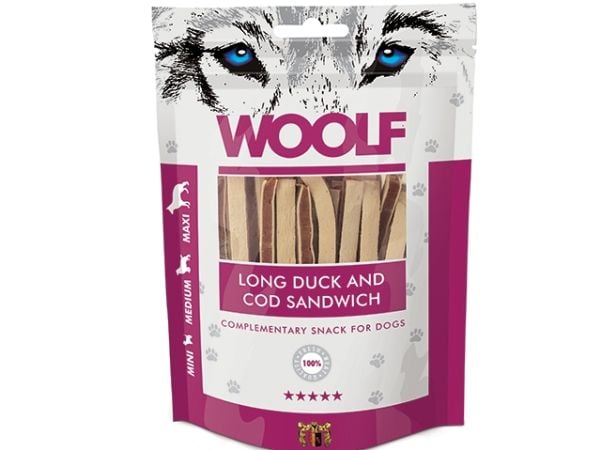 WOOLF WOOLF 100 g LONG DUCK COD SANDWICH
