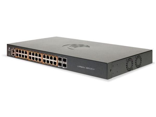 Cambium Networks cnMatrix EX1028-P - Switch - Styrt - 24 x 10/100/1000 (PoE+) + 4 x SFP (mini-GBIC) (opplink) - rackmonterbar - PoE+ (200 W)