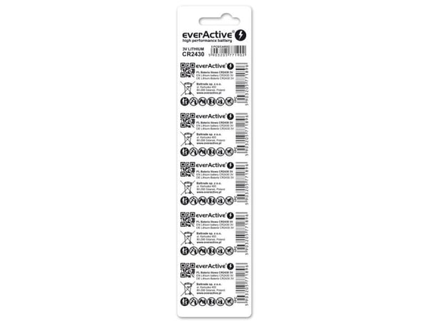 Everactive CR24305BL, Engangsbatteri, CR2430, Lithium, 3 V, 5 stykker, 10 år