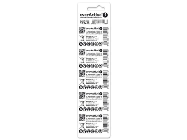 Everactive CR24505BL, Engangsbatteri, CR2450, Lithium, 3 V, 5 stykker, 10 år