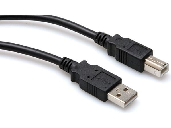 Hosa Technology USB-210AB, 3,05 m, USB A, USB B, USB 2.0, Hankjønn/hankjønn, Sort