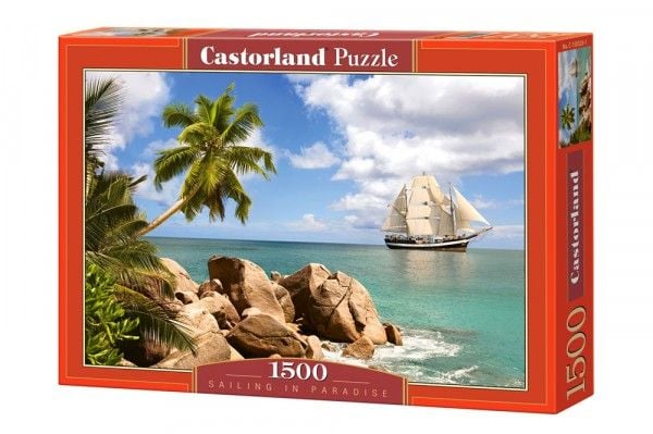 Castorland Sailing in Paradise 1500 pcs, 1500 styck, Liggande, 9 År
