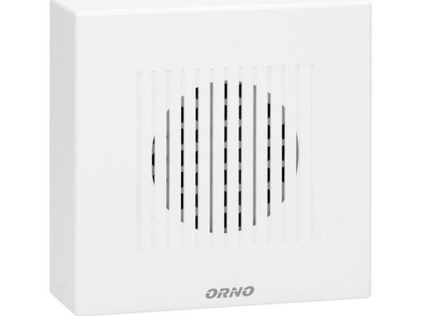 Orno Electronic enkeltonad trådbunden ringklocka RINGIL MINI AC, 230V, snövit
