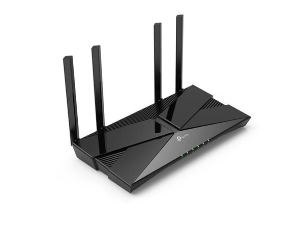 TP-Link EX220, Wi-Fi 6 (802.11ax), Dobbelbånd (2.4 GHz / 5 GHz), Ethernet/bredbåndsforbindelse, Sort, Frittstående router