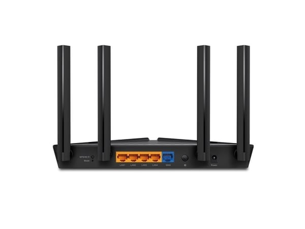 TP-Link EX220, Wi-Fi 6 (802.11ax), Dobbelbånd (2.4 GHz / 5 GHz), Ethernet/bredbåndsforbindelse, Sort, Frittstående router