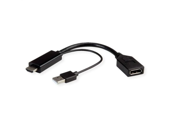 ROLINE 12.03.3147, 0,15 m, HDMI + USB, DisplayPort, Hankoppling, Honkoppling, Rak