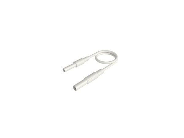 SKS Hirschmann MAL S GG-B 100/2,5 valkoinen Turvallisuuskoejohto [4mm turvaliitin - #####4 mm Sicherheits-Buchse] 100 cm Valkoinen 1 kpl 1 kpl